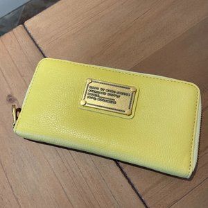 Marc by Marc Jacobs Yellow Leather Zippered Wallet